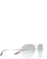 Barton Perreira Commodore Aviator Style Acetate And Silver Tone Sunglasses