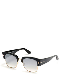 Tom Ford Dakota Semi Rimless Cat Eye Flash Sunglasses Smokeblack