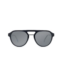 Fendi Diagonal 54mm Polarized Aviator Sunglasses In Greyother Smoke Mirror At Nordstrom