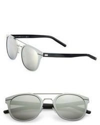 Christian Dior Dior Homme 52mm Round Aluminum Sunglasses