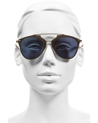 Christian Dior Dior Reflected 52mm Brow Bar Sunglasses Rose Gold Blue