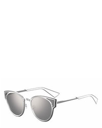 Christian Dior Dior Sculpt Cat Eye Sunglasses Silver