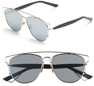 dior technologic 57mm brow bar sunglasses