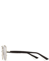 Christian Dior Dior Technologic Cutout Aviator Sunglasses Silvertoneblack