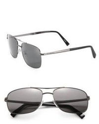 Ermenegildo Zegna Double Bridge 59mm Metal Sunglasses