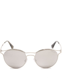 Prada Double Bridge Mirrored Sunglasses