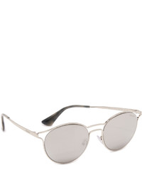 Prada Double Bridge Mirrored Sunglasses