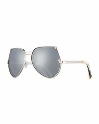 Grey Ant Embassy Cutoff Aviator Sunglasses Silver