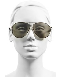 Tom Ford Eva 61mm Aviator Sunglasses Rose Gold Grey Mirror Silver
