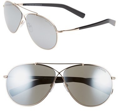 tom ford eva 61mm aviator sunglasses