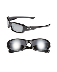 Oakley Fives Squared 54mm Polarized Sunglasses In Polished Blackblack Iridium At Nordstrom