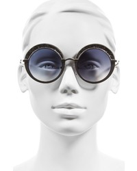 Jimmy Choo Gothas 50mm Round Sunglasses Light Gold Semi Matte