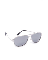 Versace Greca Strass Aviator Sunglasses