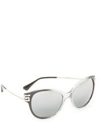 Versace Greca Strass Mirrored Sunglasses