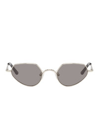 Dries Van Noten Gunmetal And Black Linda Farrow Edition 176 C1 Cat Eye Sunglasses