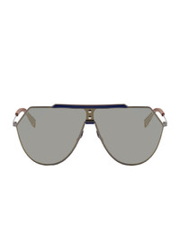 Fendi Gunmetal Forever Shield Sunglasses