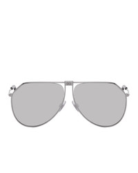 Dolce and Gabbana Gunmetal Slim Aviator Sunglasses