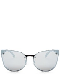 Quay Higher Love Rimless Mirrored Cat Eye Sunglasses 65mm