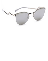 Fendi Iridia Rimless Bottom Sunglasses
