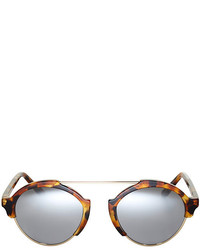 Illesteva Milan Iii Tortoise Mirrored Sunglasses
