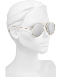 Mirrored Aviator 57mm Sunglasses