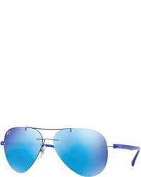 Ray-Ban Mirrored Rimless Aviator Sunglasses