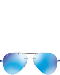 Ray-Ban Mirrored Rimless Aviator Sunglasses
