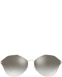 Prada Mirrored Round Sunglasses