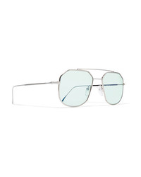 Illesteva Montevideo Aviator Style Silver Tone Sunglasses