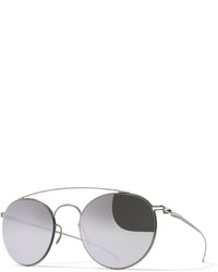 Mykita Margiela Essential Round Aviator Sunglasses Silver
