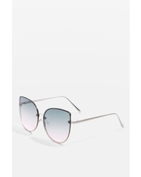 Topshop Rimless Oversized Kitty Sunglasses