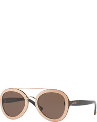 Valentino Rocker Double Bridge Plastic Sunglasses