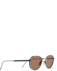 Thom Browne Round Frame Silver Tone Sunglasses