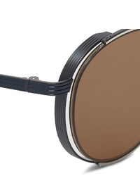 Thom Browne Round Frame Silver Tone Sunglasses