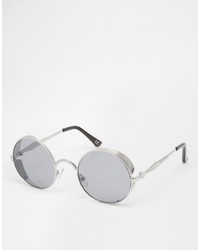 Jeepers Peepers Round Sunglasses In Silver Metal