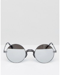 Jeepers Peepers Round Sunglasses With Silver Lens