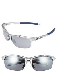 Oakley Rpm 62mm Square Semi Rimless Sunglasses Silver Black Iridium