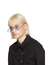 Gentle Monster Silver And Blue Kujo Sunglasses