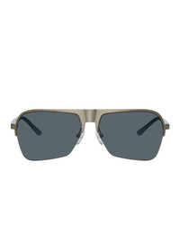 Dries Van Noten Silver And Blue Linda Farrow Edition 192 C3 Aviator Sunglasses