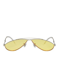 Gentle Monster Silver And Yellow Kujo Sunglasses