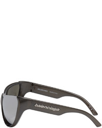 Balenciaga Silver Bug Eye Sunglasses