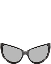Balenciaga Silver Bug Eye Sunglasses