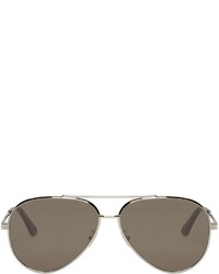 Saint Laurent Silver Classic 11 Zero Sunglasses