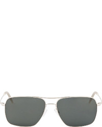 Oliver Peoples Silver Clifton Aviator Sunglasses