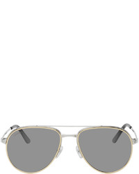 Cartier Silver Gold Santos De Aviator Sunglasses