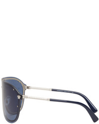 Versace Silver Pilot Shield Hybrid Sunglasses