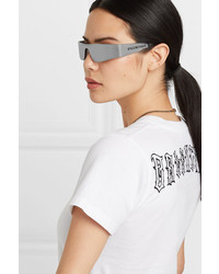 Balenciaga Square Frame Acetate Mirrored Sunglasses