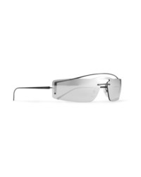 Prada Square Frame Metal Mirrored Sunglasses