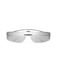 Prada Square Frame Metal Mirrored Sunglasses
