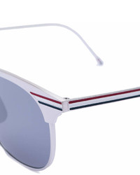 Thom Browne Eyewear Shiny Silver Mirrored Sunglasses